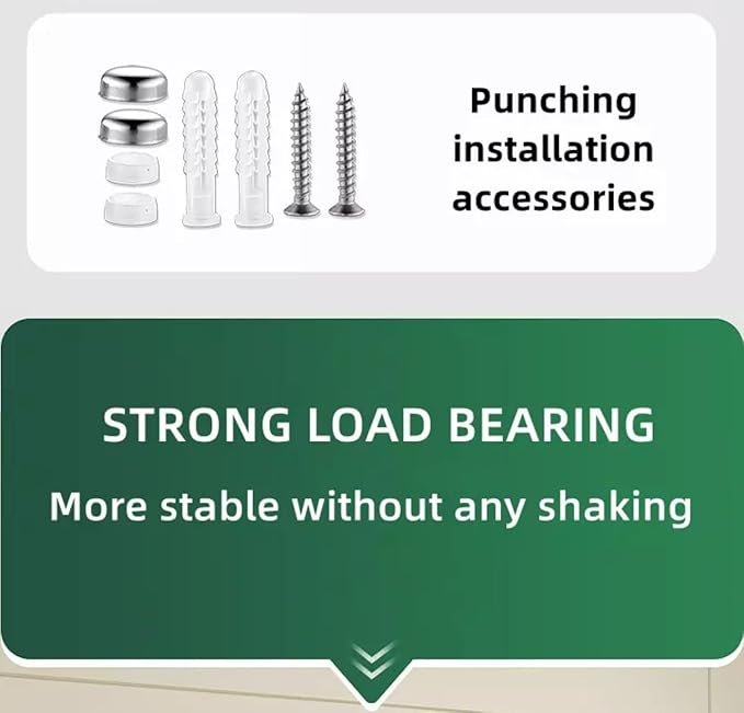 Kitchen Shelf Wall Mount Knife Holder,Towel Hanger, Spatula Ladle Hanging Hooks, Cutlery Holder Storage Rack High Grade Metal Multi-Purpose (44 x 4.5 x 8cm)