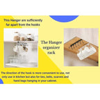 1 Pcs Double-Row 12 Hooks for Kitchen Storage - Cupboard Hanging Organizer for Coffee, Tea Cups, Towels, and More  Versatile Metal Hooks for Home, Office