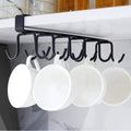1 Pcs Double-Row 12 Hooks for Kitchen Storage - Cupboard Hanging Organizer for Coffee, Tea Cups, Towels, and More  Versatile Metal Hooks for Home, Office