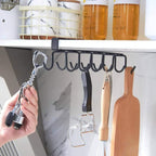 1 Pcs Double-Row 12 Hooks for Kitchen Storage - Cupboard Hanging Organizer for Coffee, Tea Cups, Towels, and More  Versatile Metal Hooks for Home, Office